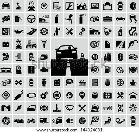 Vector auto icons set
