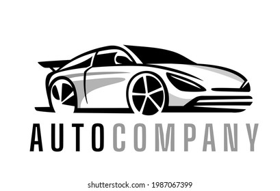 Vektorauto-Logo. Design-Konzept für Sportwagen