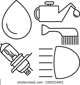 Vector Auto Parts Icon Black
