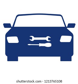 vector auto repair blue icon