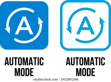 Vector automatic mode smartphone icon. Auto mode sign switch pictogram