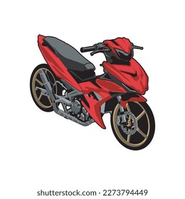 Vector automatic transmission motorcycle illustration