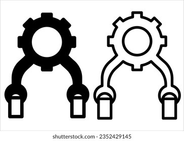 VECTOR AUTOMATION ICON IN STROKE AND FILL VERSION