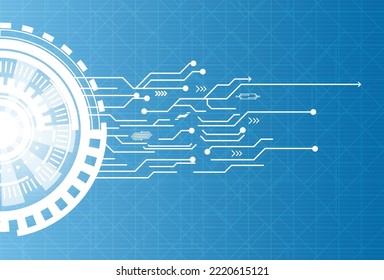 Vektorautomatisierungstechnologie, abstrakter, futuristischer Hintergrund
