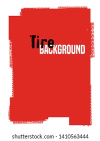 Vector automotive banner template. Grunge tire tracks background for landscape poster, digital banner, flyer, booklet, brochure and web design. Editable graphic image in red color