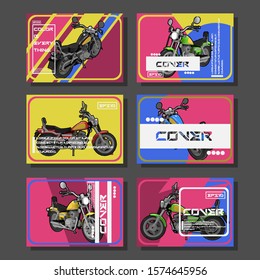 Vector automotive banner template. Grunge tire tracks background for vertical poster, digital banner, flyer, booklet cover, brochure and web design. 