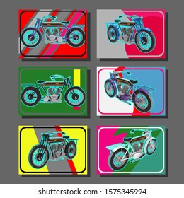 Vector automotive banner template. Grunge tire tracks background for vertical poster, digital banner, flyer, booklet cover, brochure and web design. 