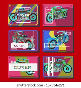 Vector automotive banner template. Grunge tire tracks background for vertical poster, digital banner, flyer, booklet cover, brochure and web design. 