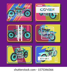 Vector automotive banner template. Grunge tire tracks background for vertical poster, digital banner, flyer, booklet cover, brochure and web design. 