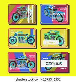 Vector automotive banner template. Grunge tire tracks background for vertical poster, digital banner, flyer, booklet cover, brochure and web design. 