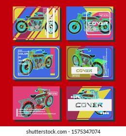 Vector automotive banner template. Grunge tire tracks background for vertical poster, digital banner, flyer, booklet cover, brochure and web design. 