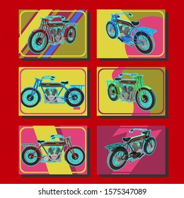 Vector automotive banner template. Grunge tire tracks background for vertical poster, digital banner, flyer, booklet cover, brochure and web design. 