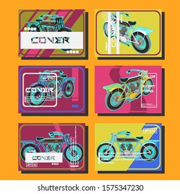 Vector automotive banner template. Grunge tire tracks background for vertical poster, digital banner, flyer, booklet cover, brochure and web design. 