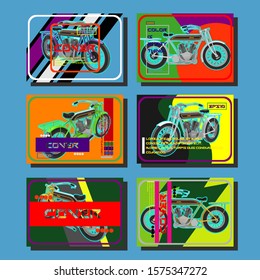 Vector automotive banner template. Grunge tire tracks background for vertical poster, digital banner, flyer, booklet cover, brochure and web design. 