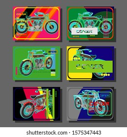 Vector automotive banner template. Grunge tire tracks background for vertical poster, digital banner, flyer, booklet cover, brochure and web design. 