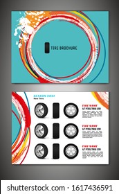 Vector automotive banners template. Grunge tire tracks backgrounds for landscape poster, digital banner, flyer, booklet, brochure, web design. Editable graphic image in black, red, yellow, blue colors