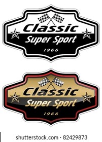 Vector automotive race emblem.