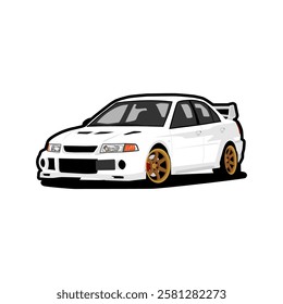 vector automotive sports rally car illustration