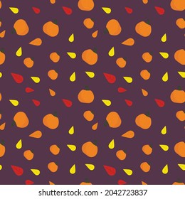 Vector autum pattern of items.