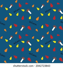 Vector autum pattern of items.