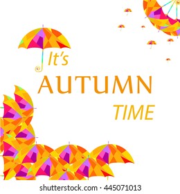 Vector autumn background. Abstract season illustration.