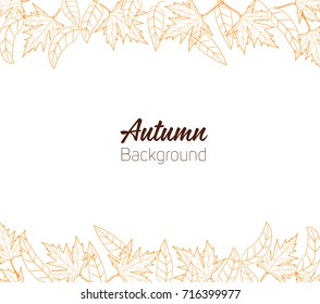 Vector Autumn background Design with maple leaf