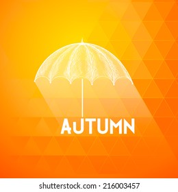 Vector autumn background. hand-drawn Umbrella , vector illustration