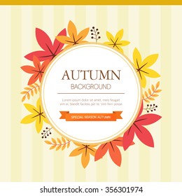 Vector autumn background illustration