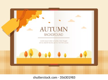 Vector autumn background illustration