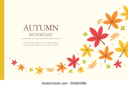 Vector autumn background illustration