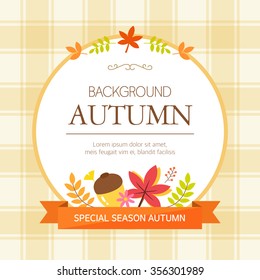 Vector autumn background illustration