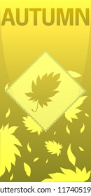 Vector autumn background. Lettering. Autumn template.