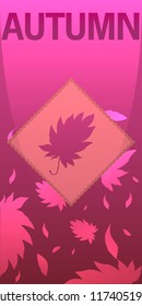 Vector autumn background. Lettering. Autumn template.