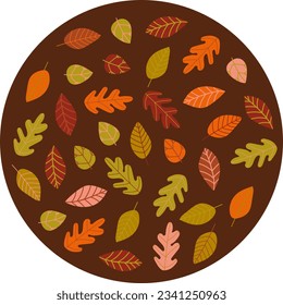 Vector de fondo otoñal de estilo minimalista con hojas botánicas artísticas, formas orgánicas. Fondo vectorial para banner, afiche, web y embalaje.