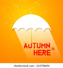 Vector autumn background. modern Umbrella , vector illustration