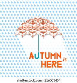 Vector autumn background. modern Umbrella , vector illustration