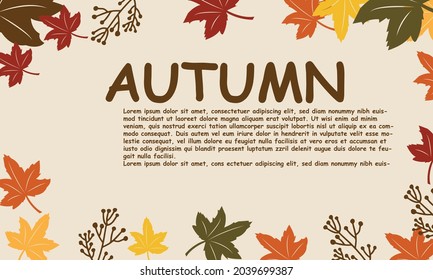 Vector Autumn Banner. Web Banner Template. Vector Illustration.