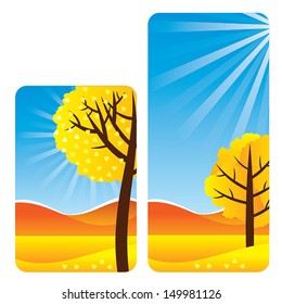 Vector autumn banners