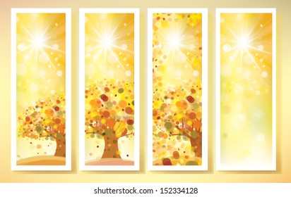 Vector autumn banners. 