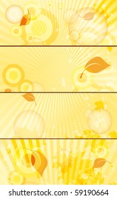 vector autumn banners  in retro style. Eps10