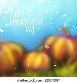 Vector autumn blur background for Thanksgiving Day. 