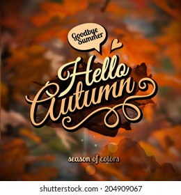 Vector autumn blurred background 