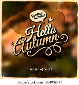 Vector autumn blurred background 