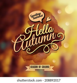 Vector autumn blurred background
