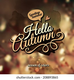 Vector autumn blurred background