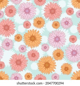 Vector autumn botanical design with daisies. Designed by Daania at deeyana83*yahoo.com