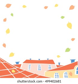 Vector Autumn City Landscape