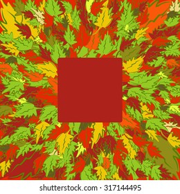 Vector of autumn colorful leaves