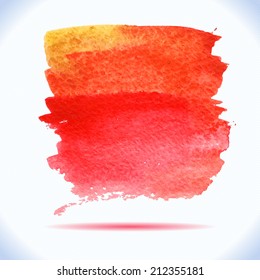 Vector  autumn colors watercolor decorative wash drop Abstract hand drawn watercolor background, for backgrounds or textures