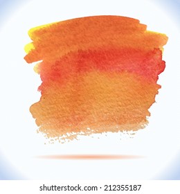 Vector  autumn colors watercolor decorative wash drop Abstract hand drawn watercolor background, for backgrounds or textures